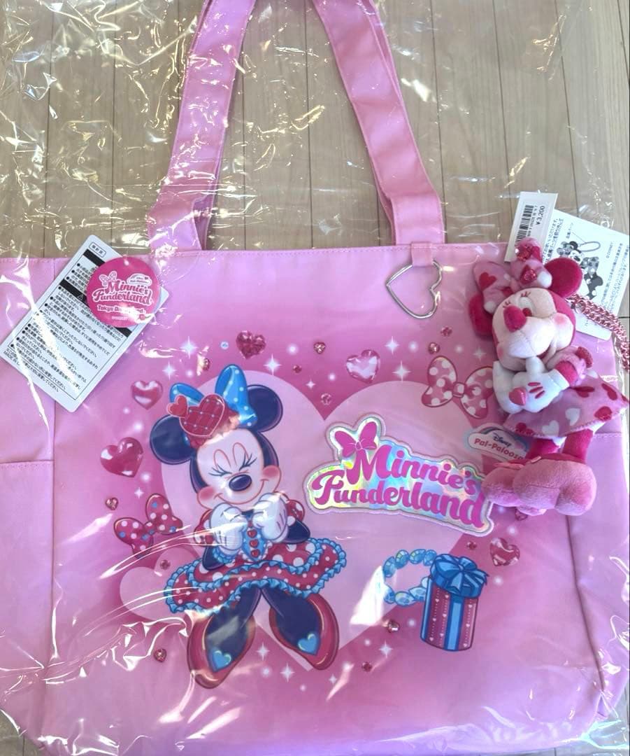 ❤︎ミニーパルパルーザ2026トートバッグ&ミニーぬいぐるみチャーム❤︎