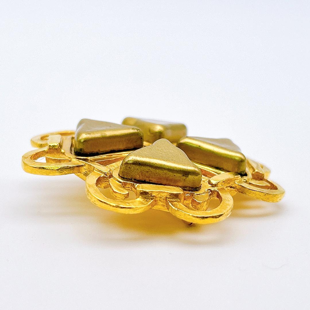 【鑑定済み！】シャネル ブローチ ヴィンテージ ココマーク ゴールドカラー