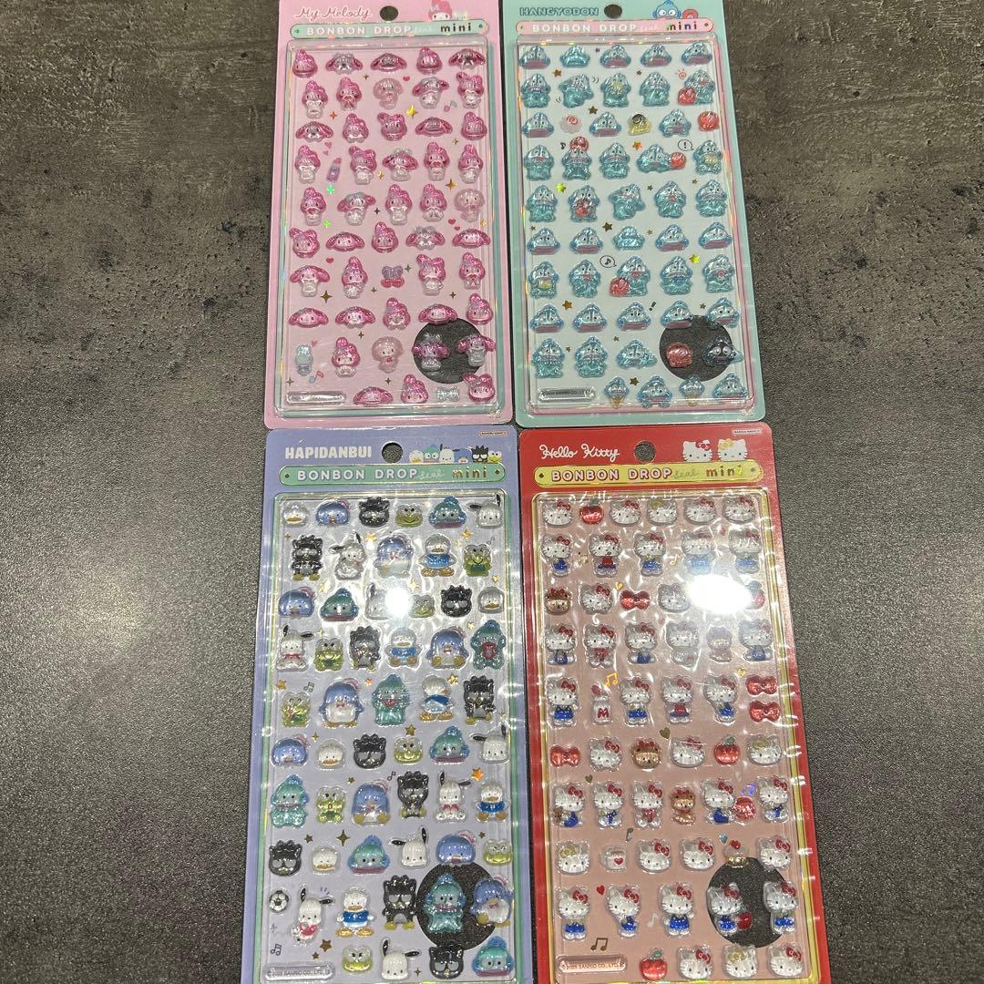 【正規品】サンリオ ミニ ボンボンドロップシール9枚セット