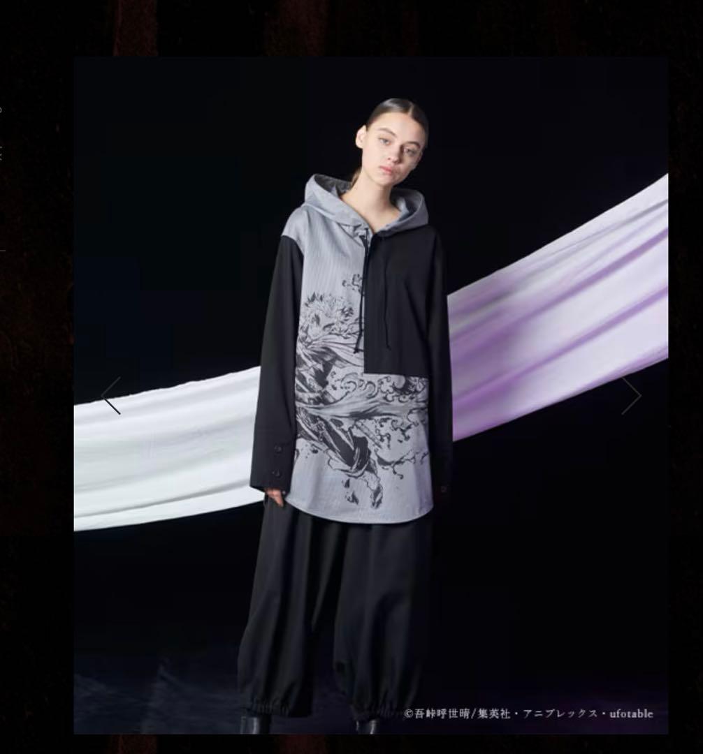 Ground Y×鬼滅の刃　ヨウジヤマモト　煉獄杏寿郎 パーカーシャツ　黒