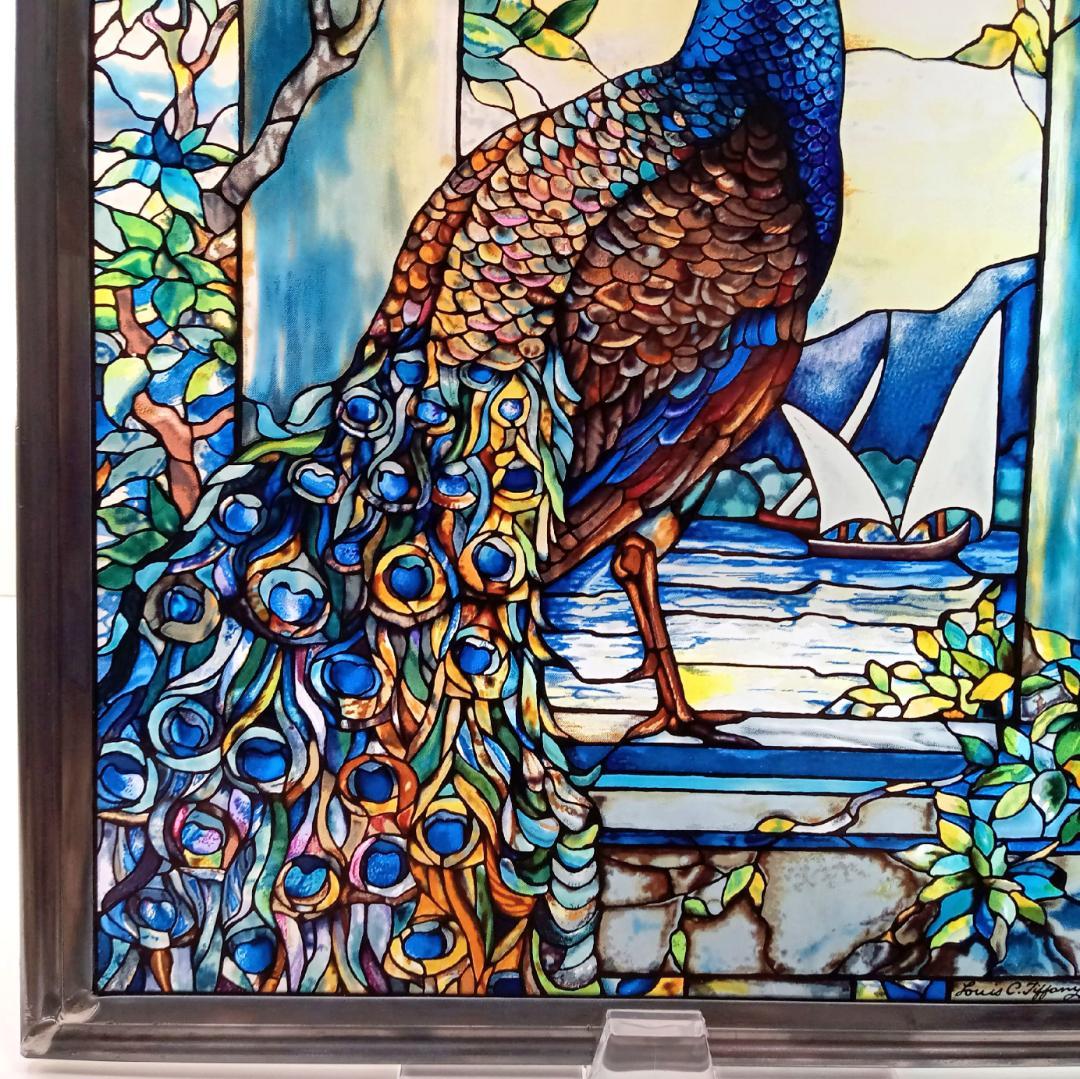 ルイスCティファニー ステンドグラス Peacock孔雀 グラスマスターズ社