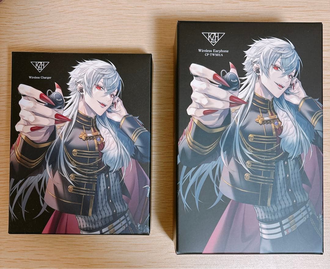 【未使用】葛葉 ワイヤレスイヤホン・ワイヤレス充電器