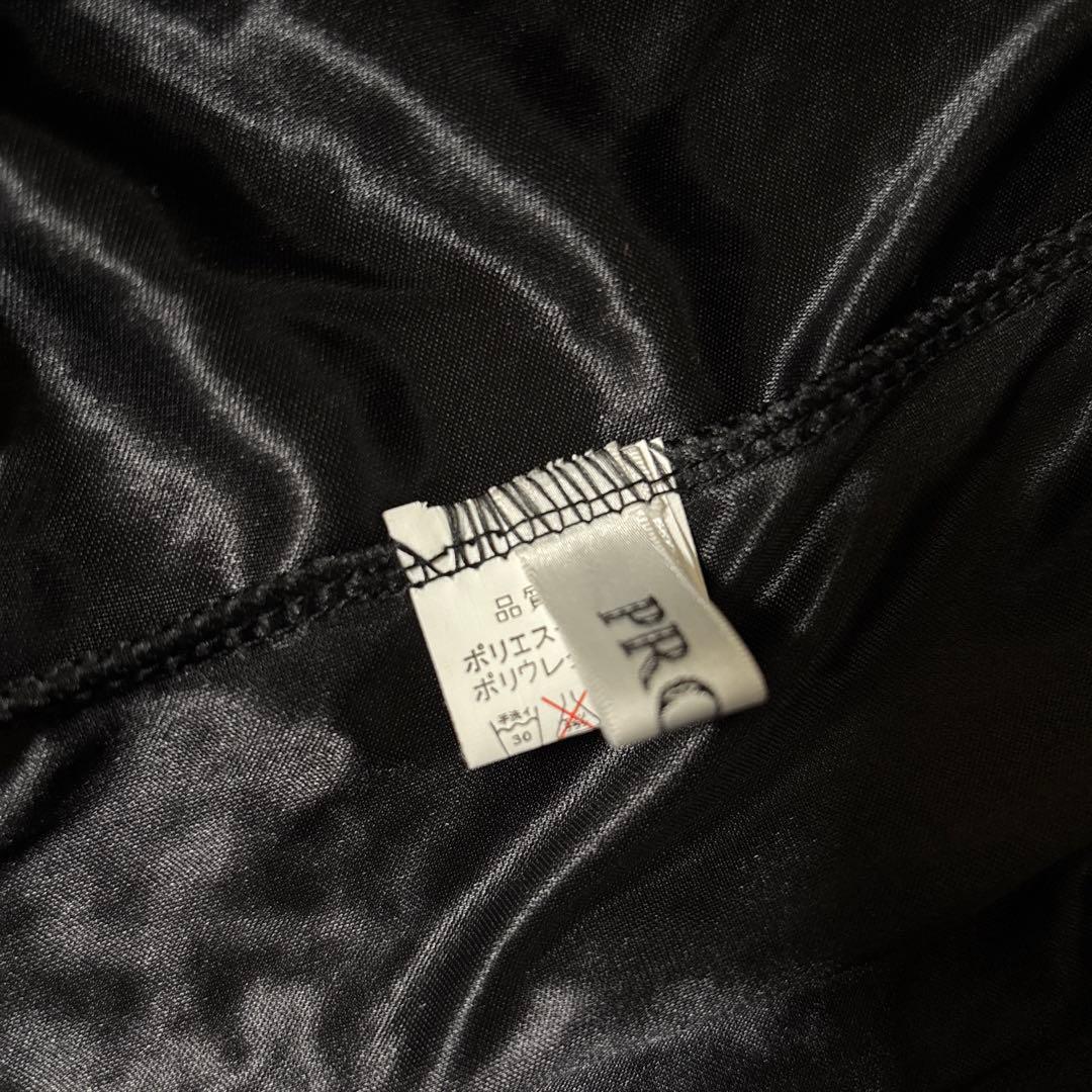 スパンコール刺繍付き ブラック ロングドレス カラオケ衣装 シフォン生地