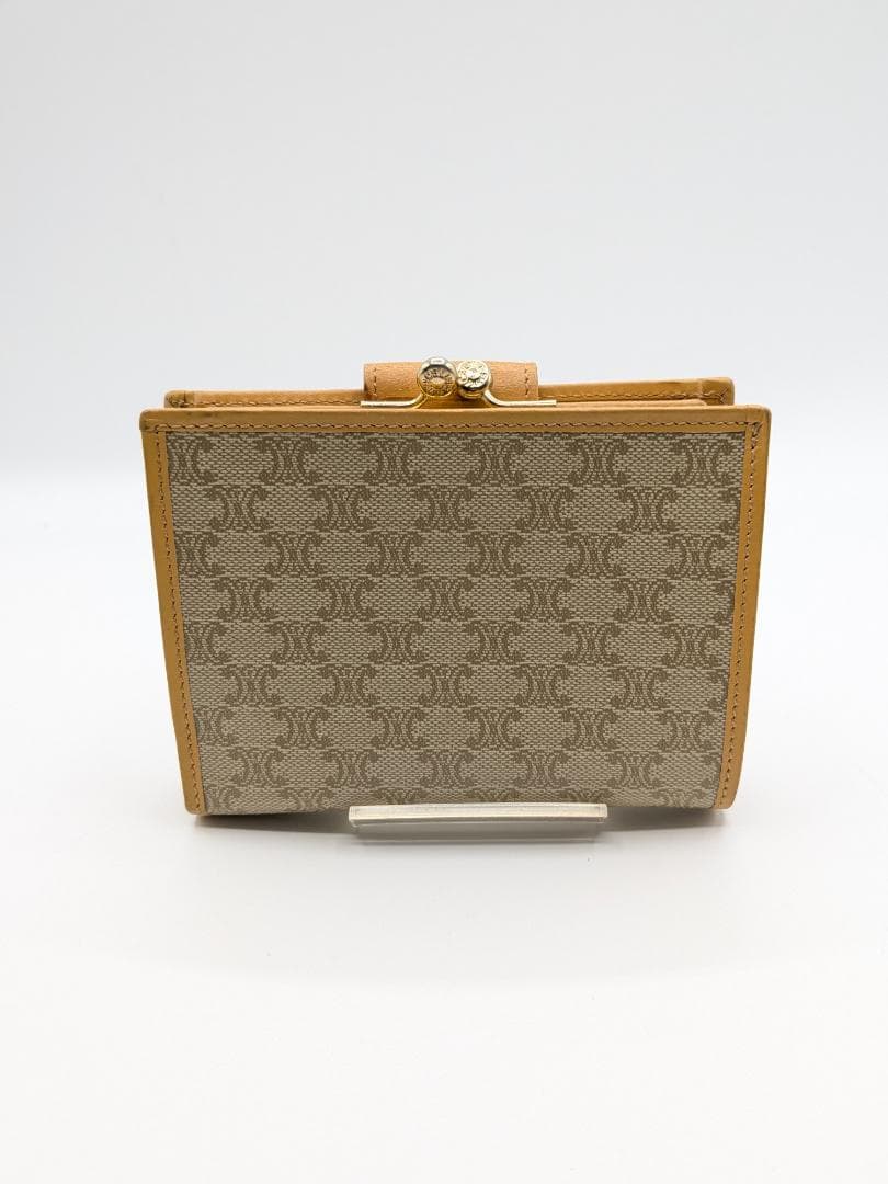 良品✨ セリーヌ ２つ折り財布 マカダム PVC ベージュ 0LN