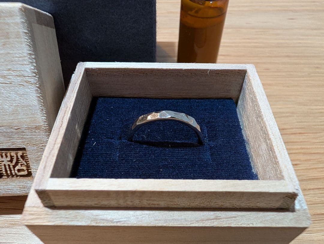 市松　18K　ブラックゴールド.イエローゴールド　リング