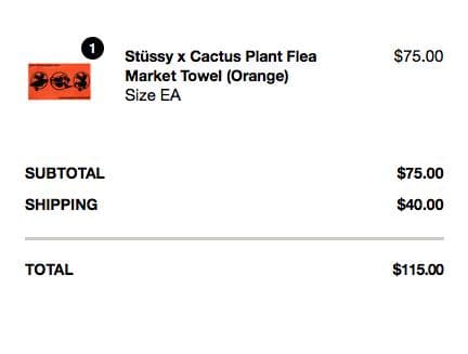 新品未開封 22ss STUSSY × CPFM CACTUS TOWEL