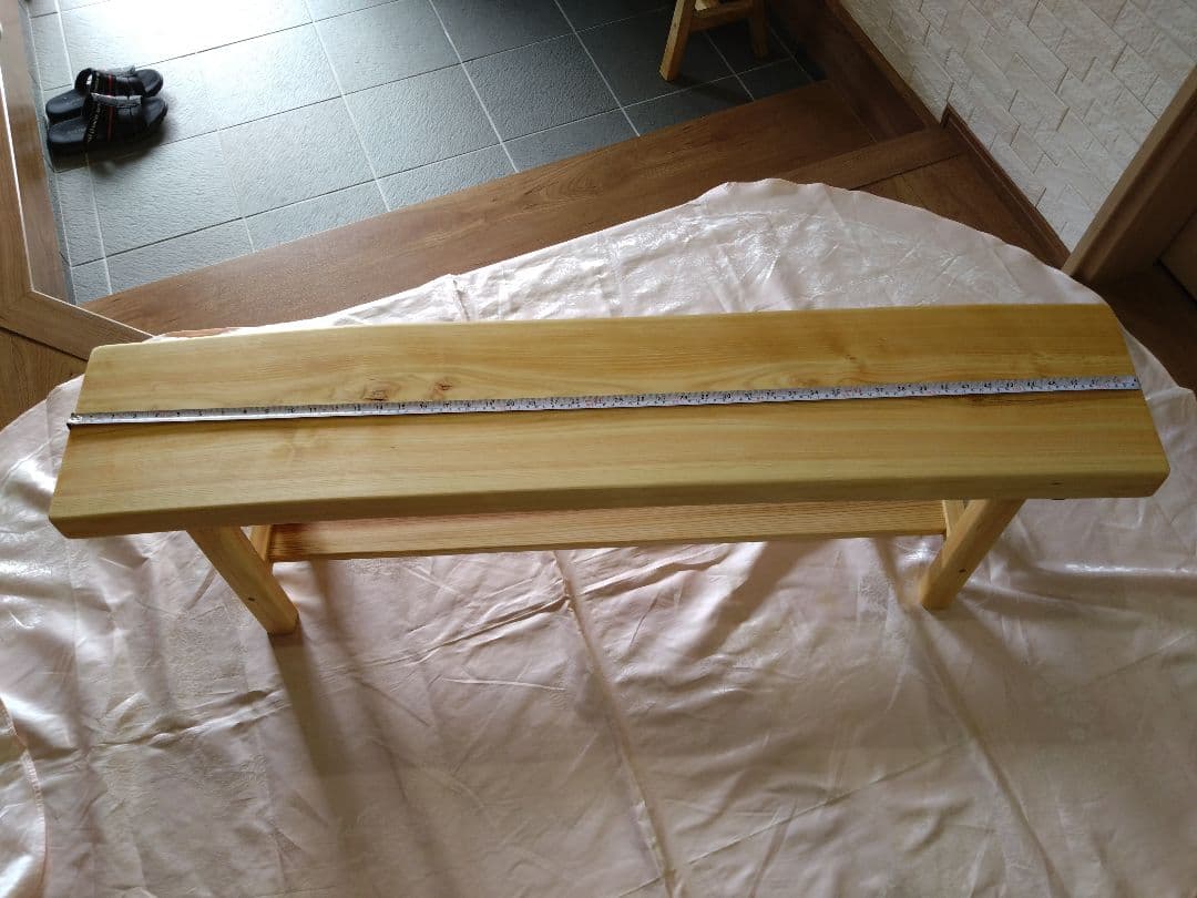 檜のベンチ（81）　タカになります❕耳付き、節無し