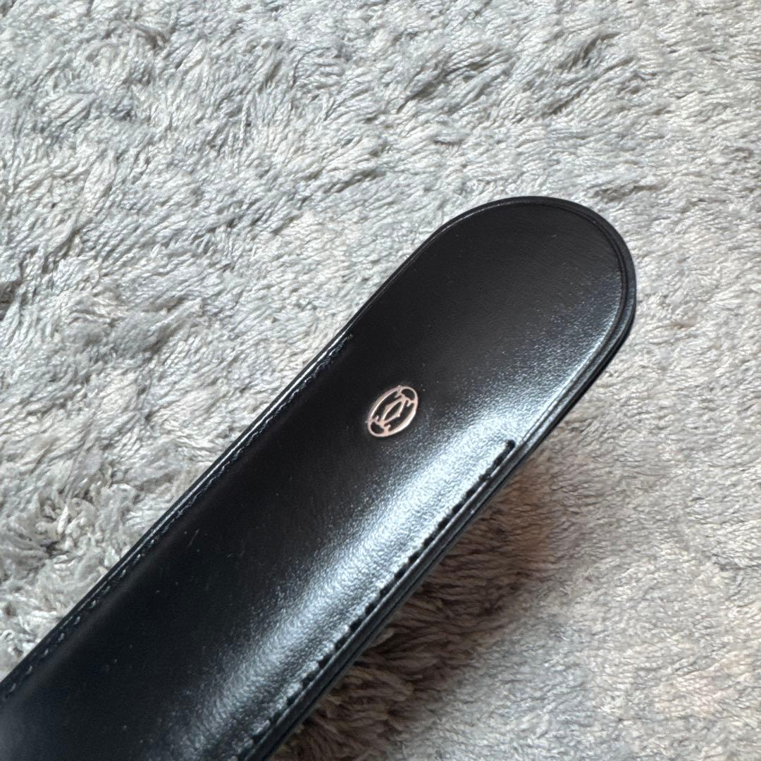 【未使用】Cartier カルティエ ペンケース 本革 レザー ブラック 箱付き