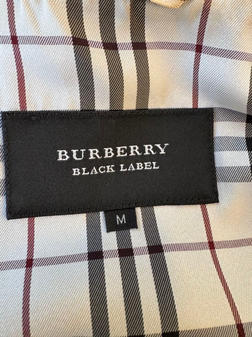 バーバリーブラックレーベル　シャドーチェック柄ナイロンブルゾン アウター M