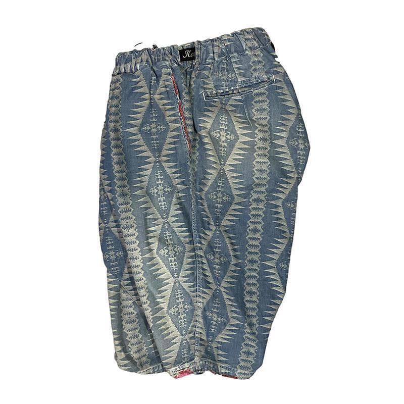 CAPITAL キャピタル サルエル パンツ L 総柄 ブルー