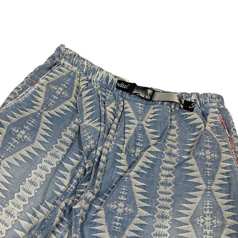 CAPITAL キャピタル サルエル パンツ L 総柄 ブルー