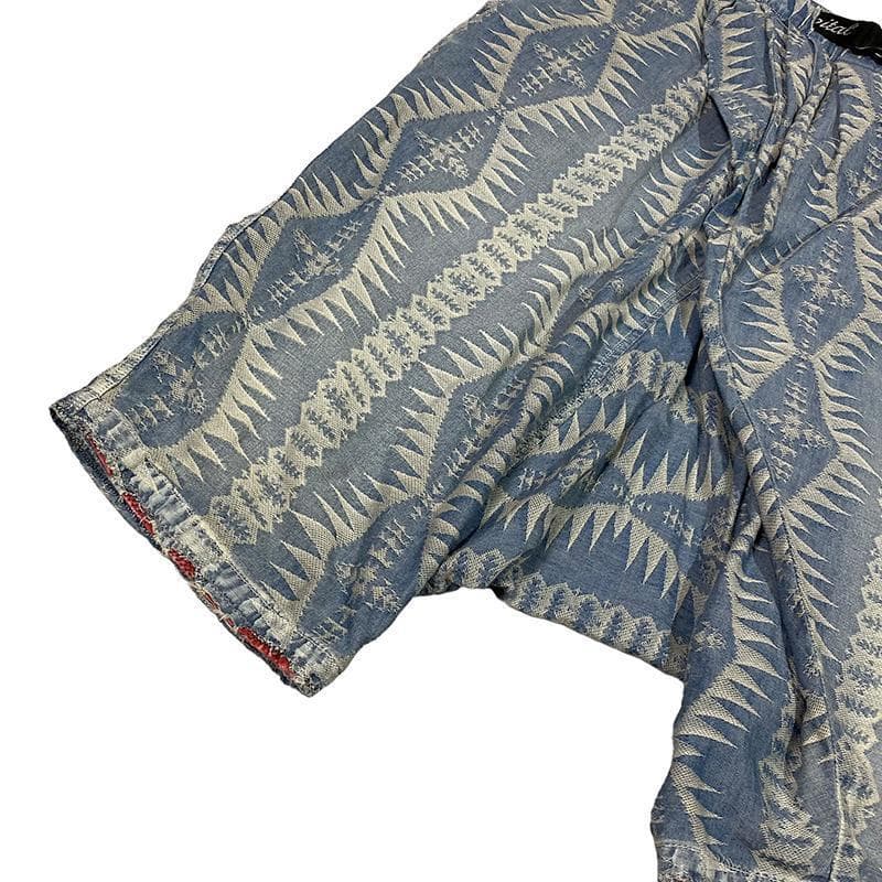 CAPITAL キャピタル サルエル パンツ L 総柄 ブルー