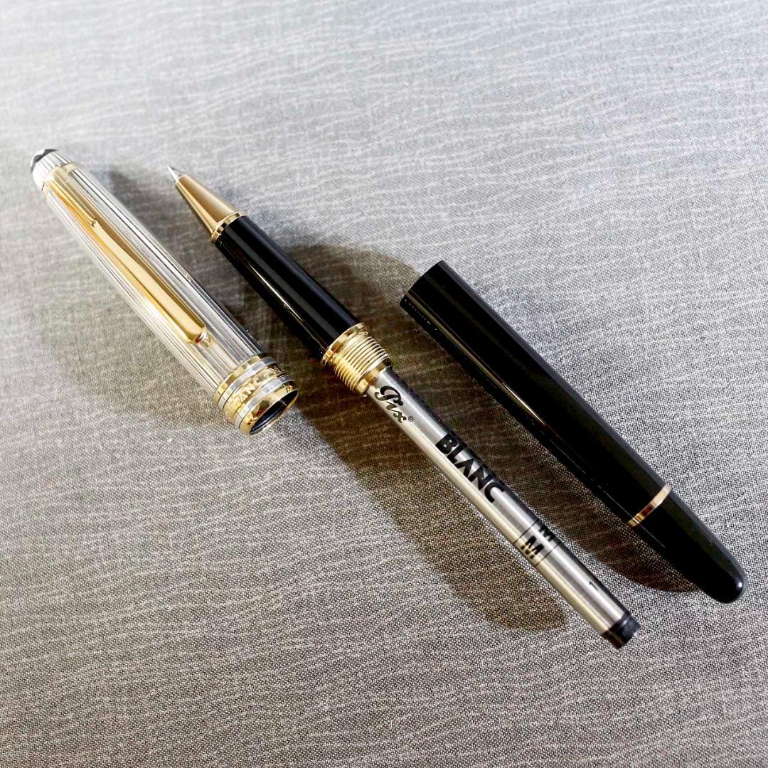 【美品】モンブラン ローラーボール １６３１ ソリテール ドゥエ シルバー９２５