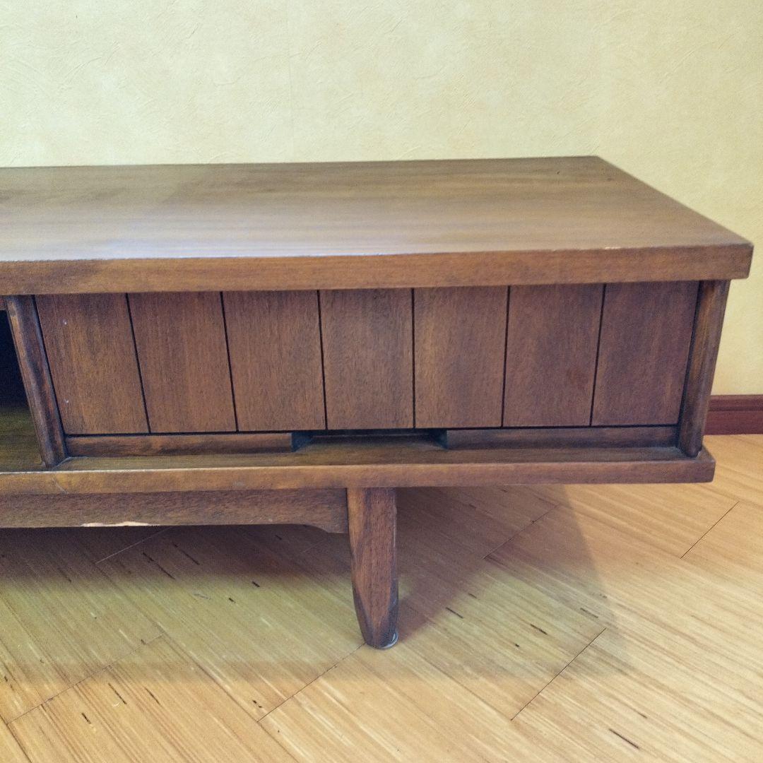 チーク　一点物　木製テレビボード 引き出し付き