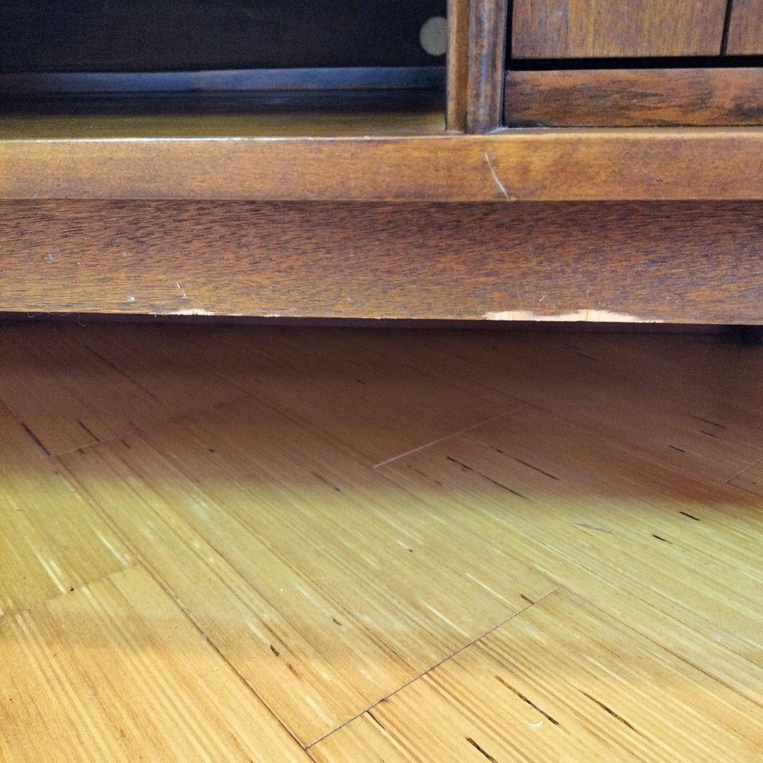 チーク　一点物　木製テレビボード 引き出し付き