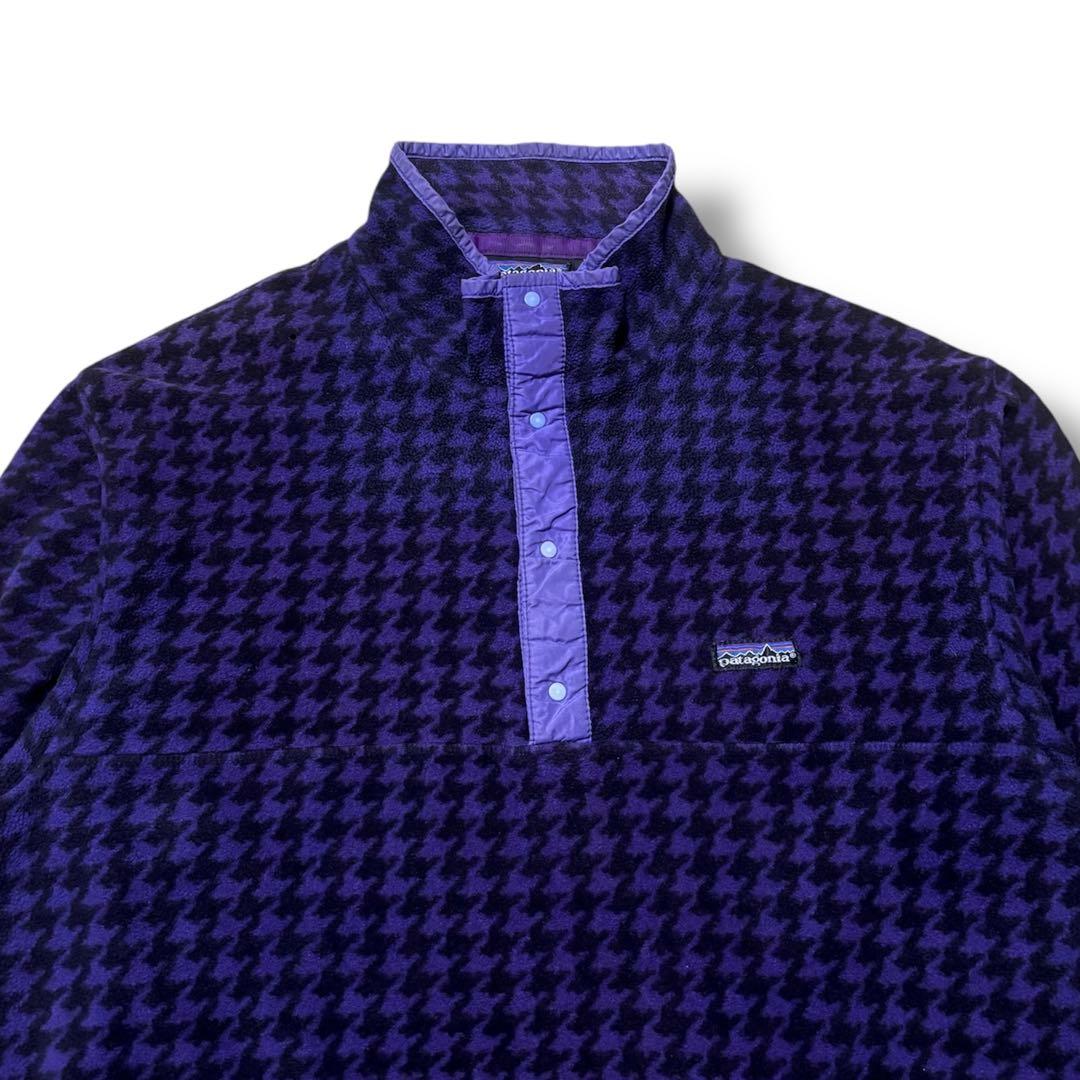 レア 90s Patagonia パタゴニア 千鳥格 シンチラ スナップT 総柄
