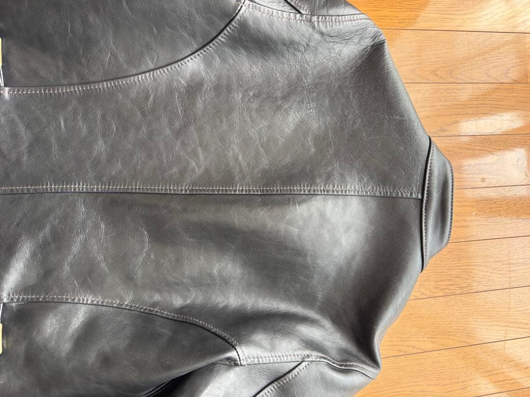 Y2 LEATHER ブラック シングルライダースジャケット 40