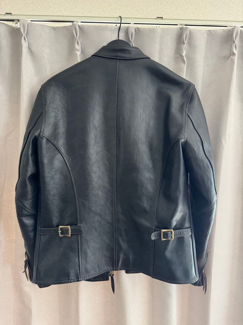 Y2 LEATHER ブラック シングルライダースジャケット 40
