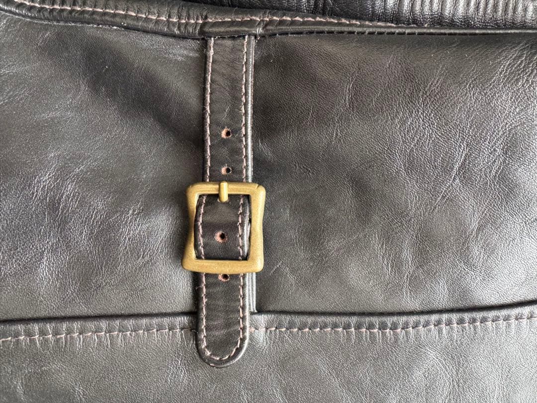 Y2 LEATHER ブラック シングルライダースジャケット 40