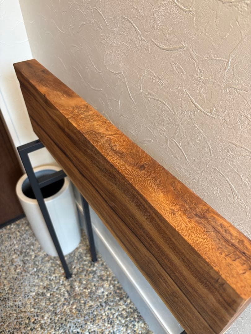 コンソールテーブル　一枚板　モンキーポッド