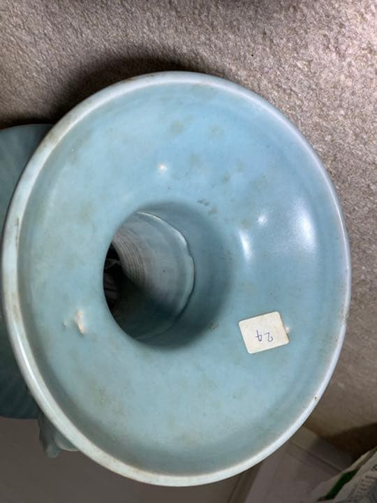 中国古美術/南宋青釉雙魚龍耳花瓶/倉庫整理品