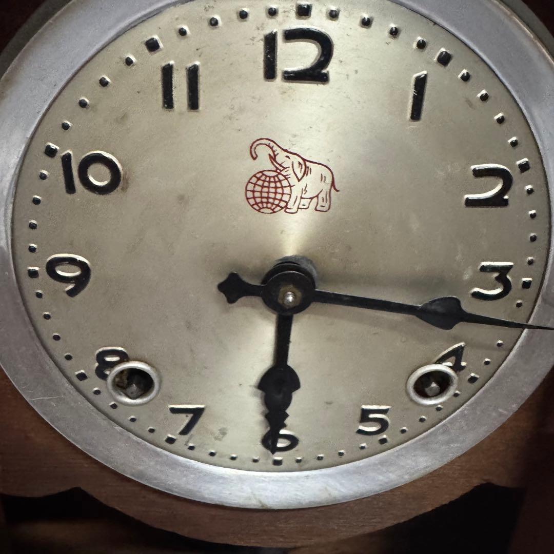 イングランドコラムウッドマントル クロック アンティーク 振り子時計