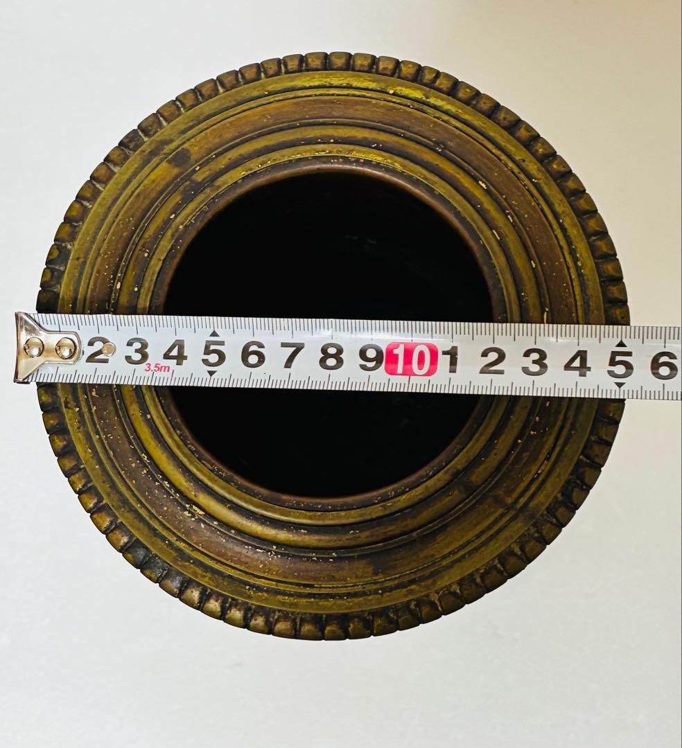 明治 薩摩焼 京薩摩 9代帯山与兵衛 上絵金彩色絵草花文象耳付花瓶