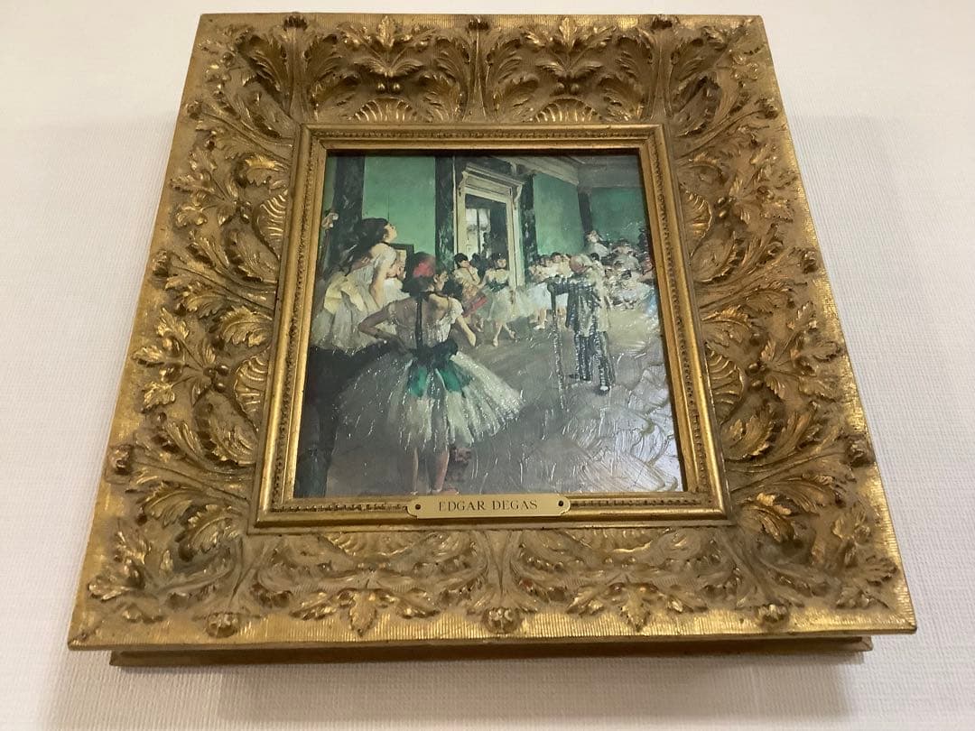 エドガー　ドガ Edgar Degasバレエ教室 複製画 額付き　バレリーナ油絵