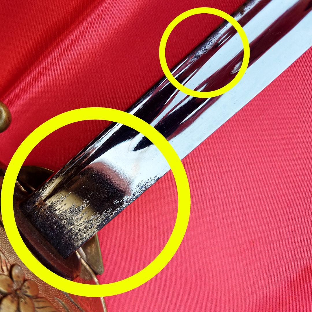 日本軍 海軍 士官用 指揮刀 儀礼刀 サーベル 刻印 当時物 模造刀