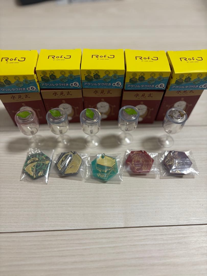Rofj 水見式 ハンターハンター アクリルタグ付きグラス 5個セット