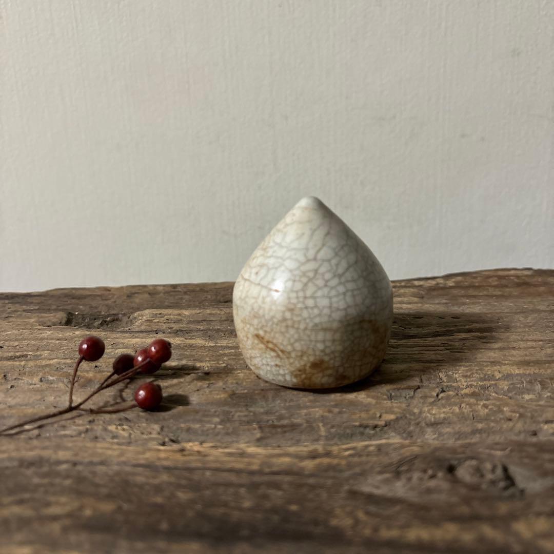 李朝白磁　明器　1点　宝珠 蓮峰　祭器　骨董アンティーク　検:白洲正子