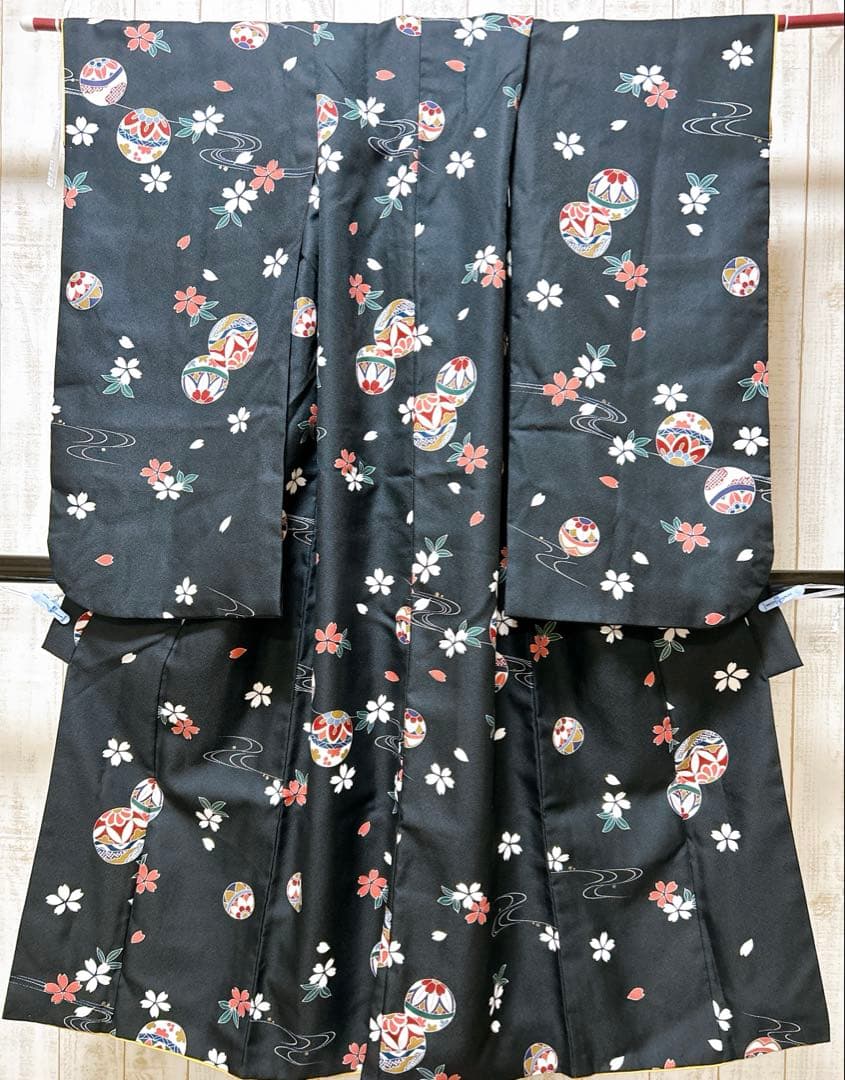 上品な黒系!お買い得品♡七五三　7歳　女の子　フルセット　一式　ふくら雀　鞠