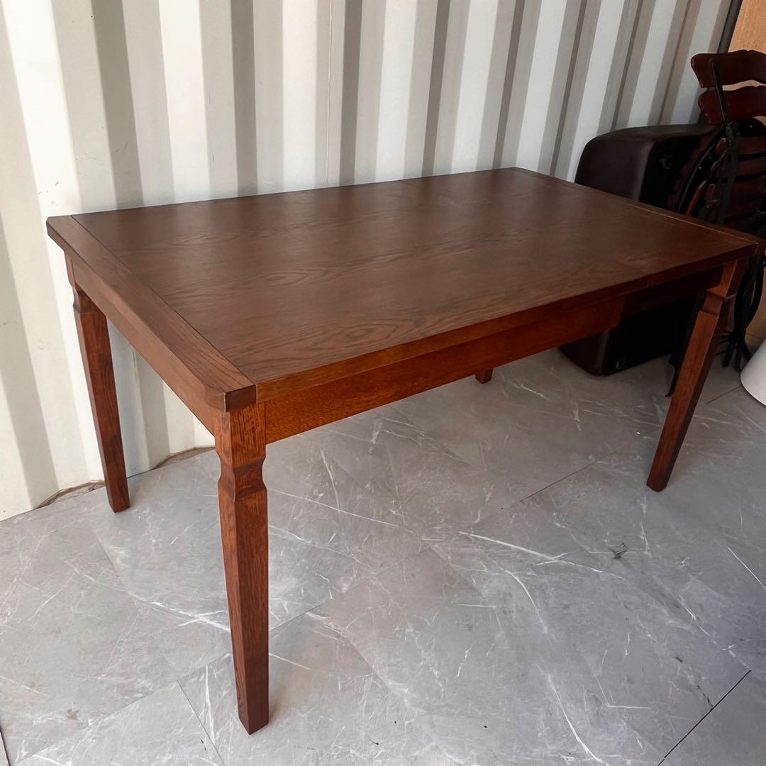 取付無料！葉山家具 北欧風天然木おしゃれアンティーク伸長式ダイニングテーブル✨