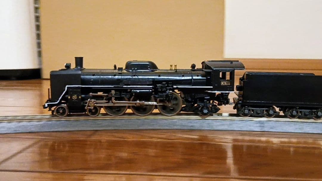 HO、 アダチ Ｃ57蒸気機関車、モーター交換、メンテナンス済