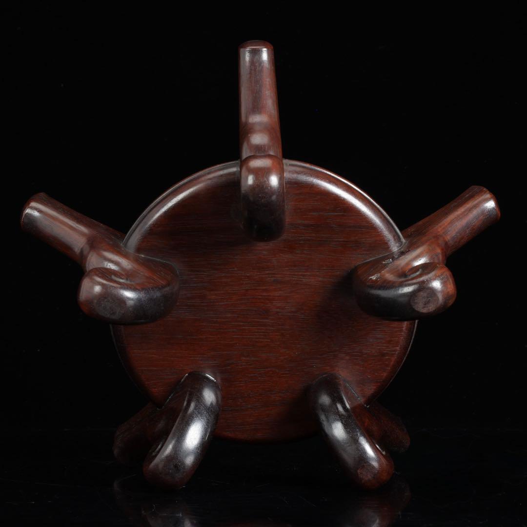 朝鮮美術 須恵器 新羅土器 壺 新羅無細土 出土品 木製台座 箱付 骨董 古美術