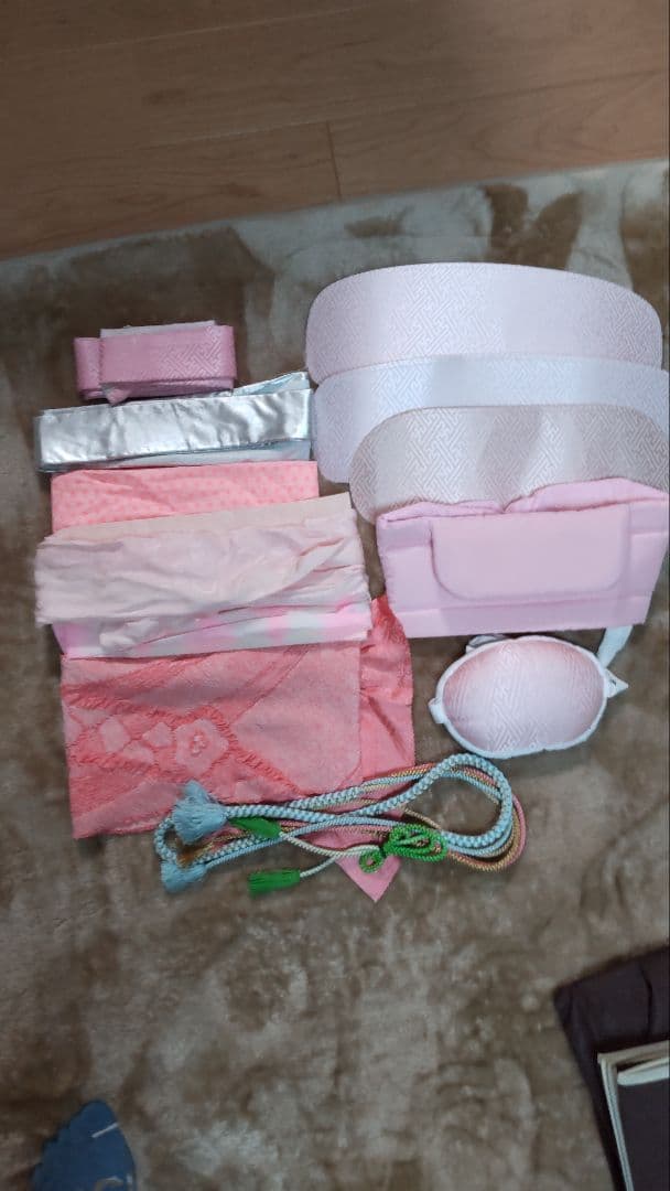 振袖 紺色 ピンク 花柄 成人式