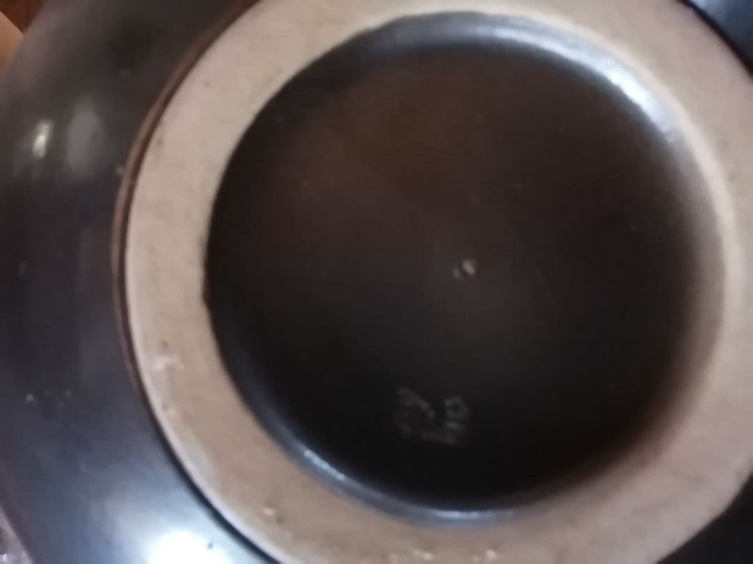 萬古焼　陶器 花瓶 グリーンとブラック