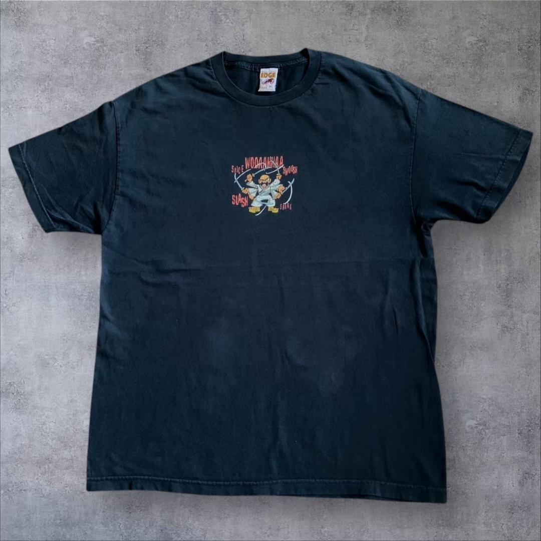 00s サムライ ビンテージ Tシャツ アート 忍者 ninja コミカル XL