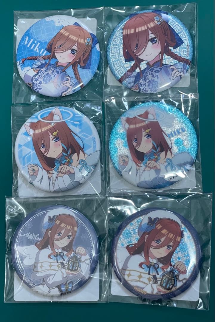 五等分の花嫁　中野三玖　推し袋　缶バッジ