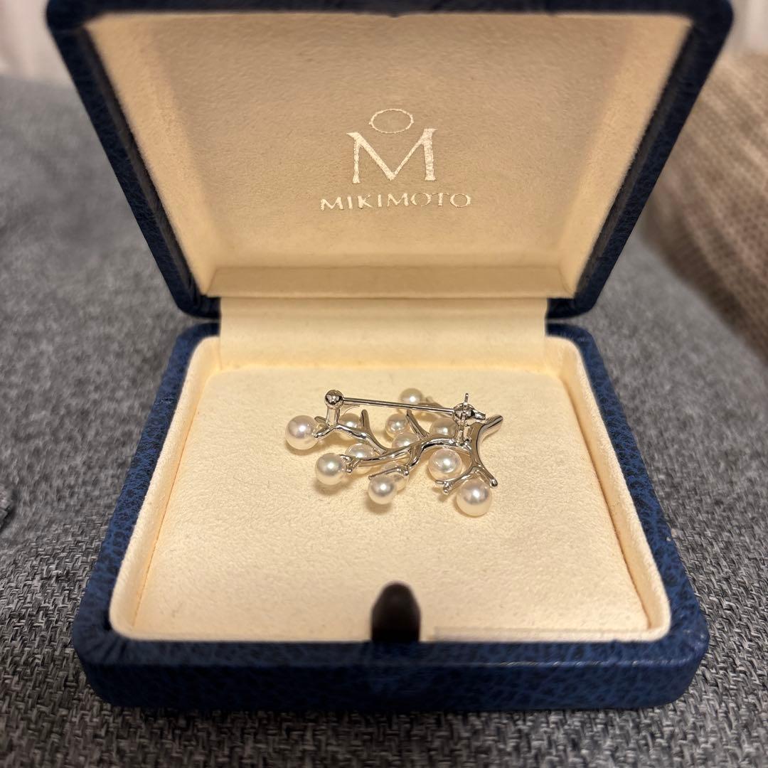 ミキモト　MIKIMOTO 幸福の木　アコヤ真珠　ブローチ