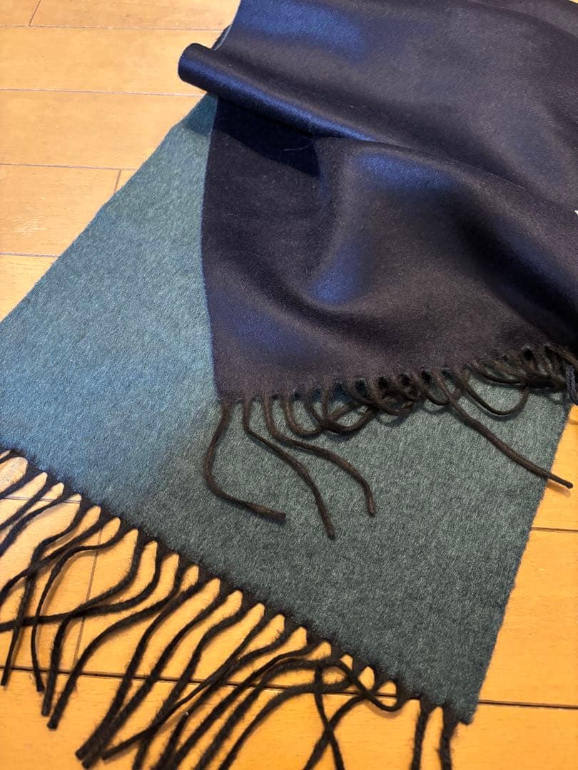 PIACENZAマフラー　リバーシブル　ネイビー✖️ダークグリーン