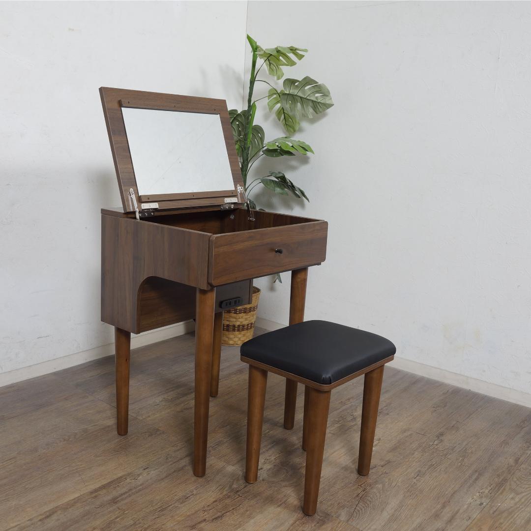 【新品・未使用】　北欧調　　ドレッサー＆チェアー　デスク　2WAY