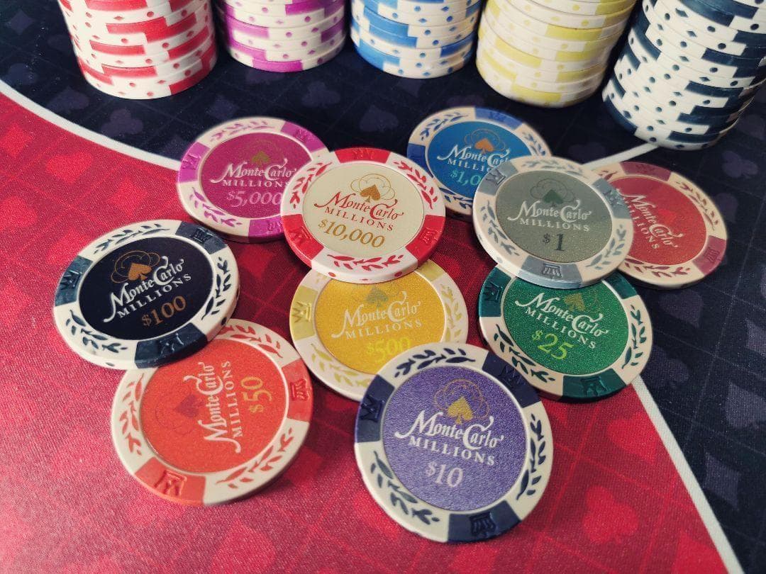 ポーカーチップ☆モンテカルロ・ミリオンズ☆200枚Cセット