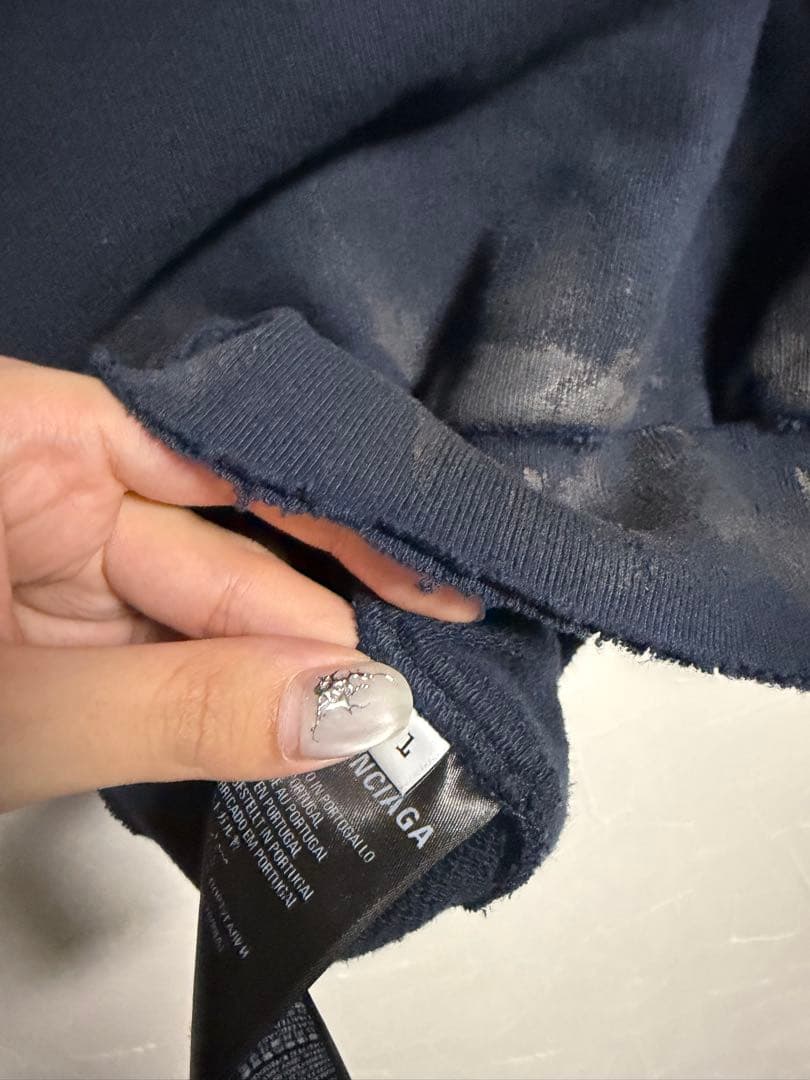 Balenciaga 名作 22aw Dirty Polo Zip Hoodie