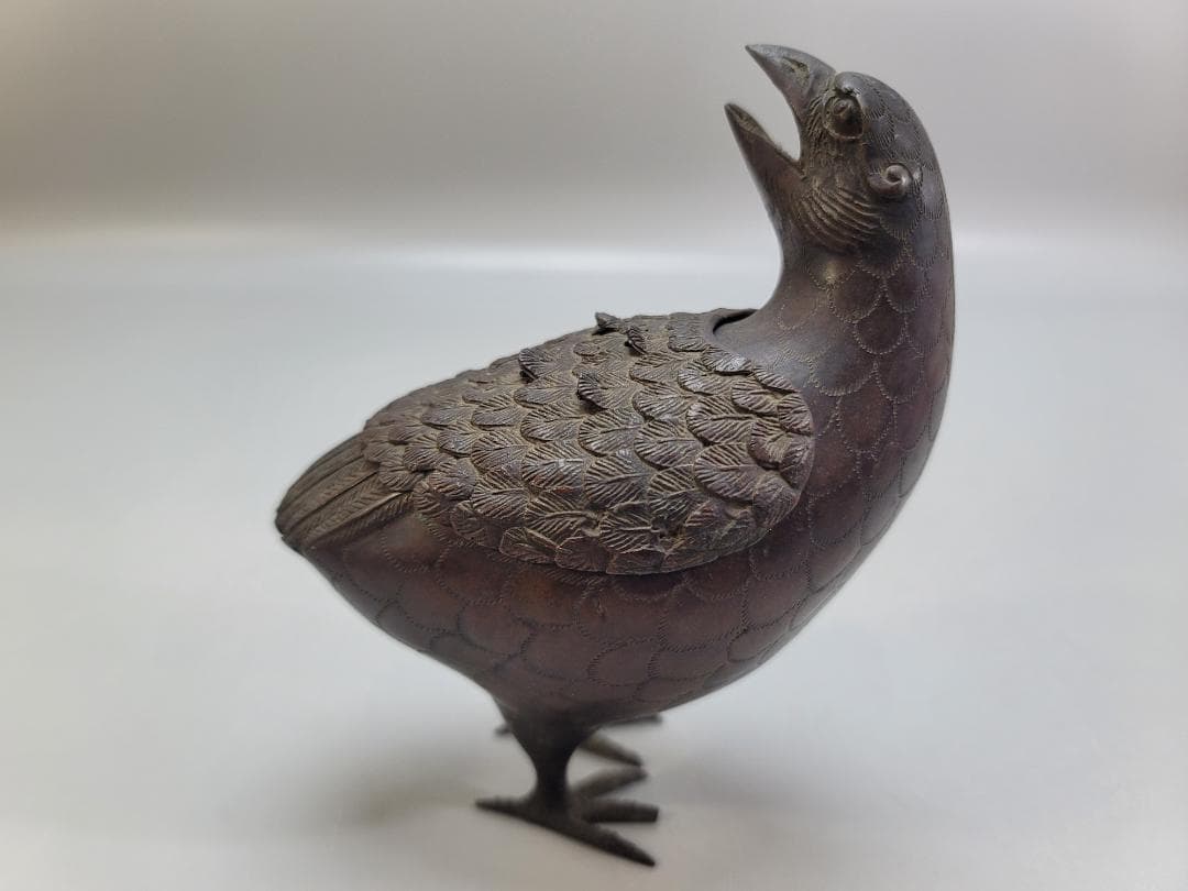 古銅 鶉 時代 香炉 DT511