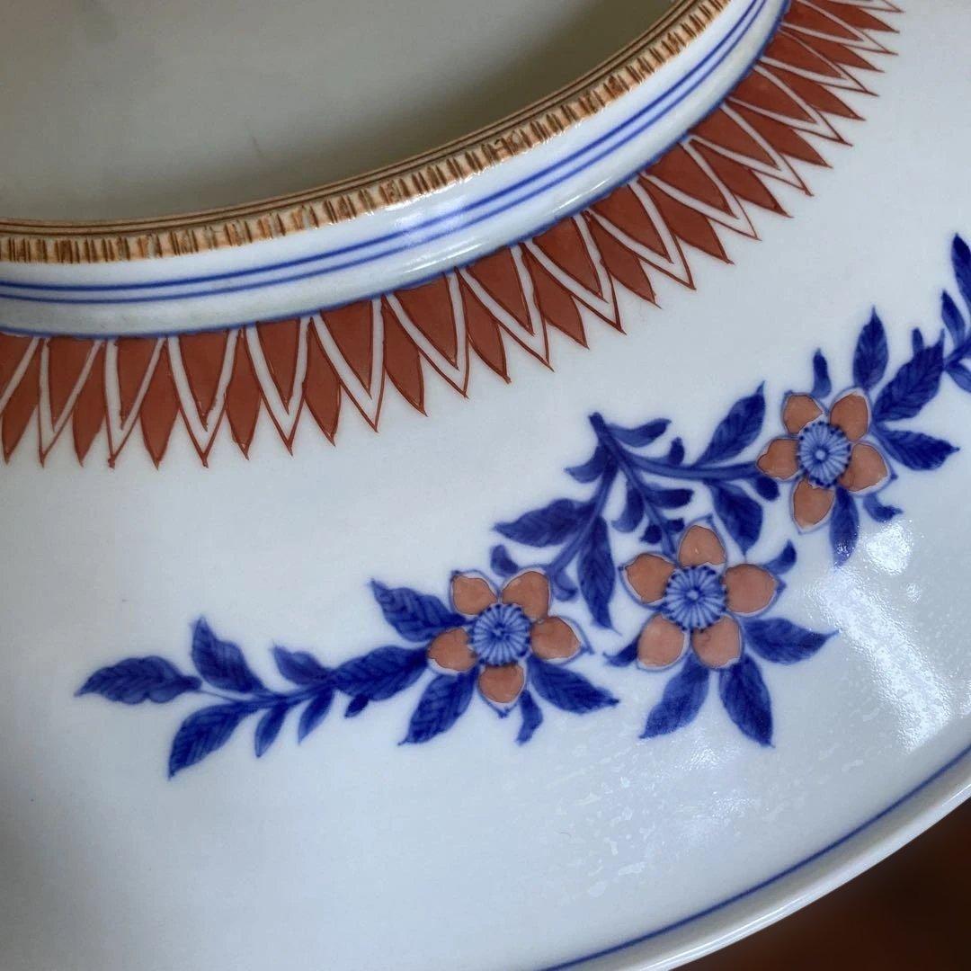 北村賀善作　染め付清水焼大皿