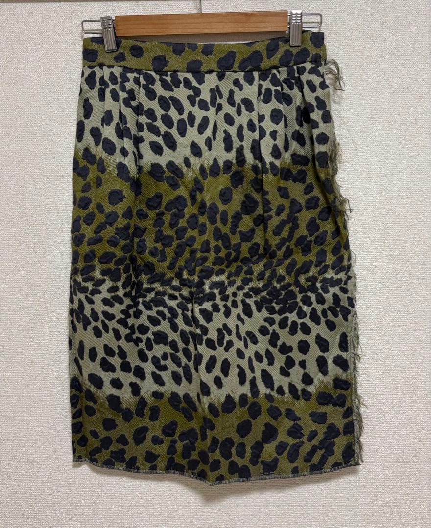 【SALE】MADISONBLUEレオパード柄タイトスカート グリーン