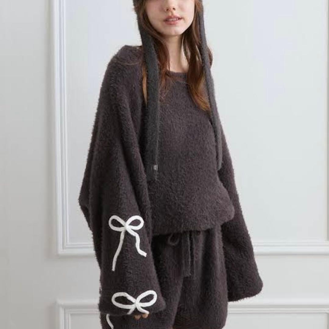 【新品】ジェラピケ gelato piqueリボンフェザーロンパース リボン