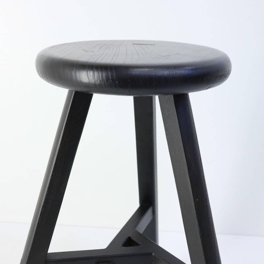 ZARA  ザラホーム 木製ラウンドスツール H50cm 3本脚