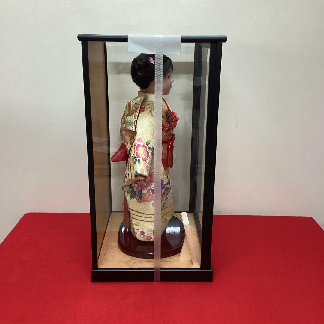 市松人形　愛ちゃん　栗毛パーマ　13号　ケース付き　東玉